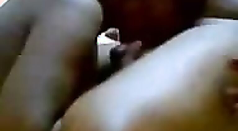 Horny mumbai kaamwali bai sucking her master cock in lounge lying naked in bed and man plays with her tits and fingers her choot.