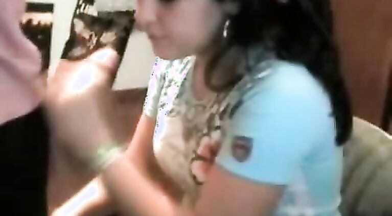 Punjabi girl from Delhi with her boyfriend on live webcam chat with public jerking him off!.