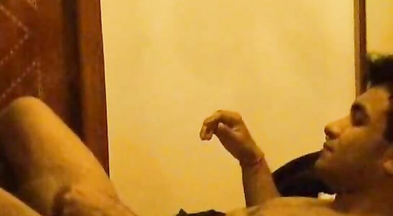 Indian wife lying naked in bed showing sexy ass cheeks
