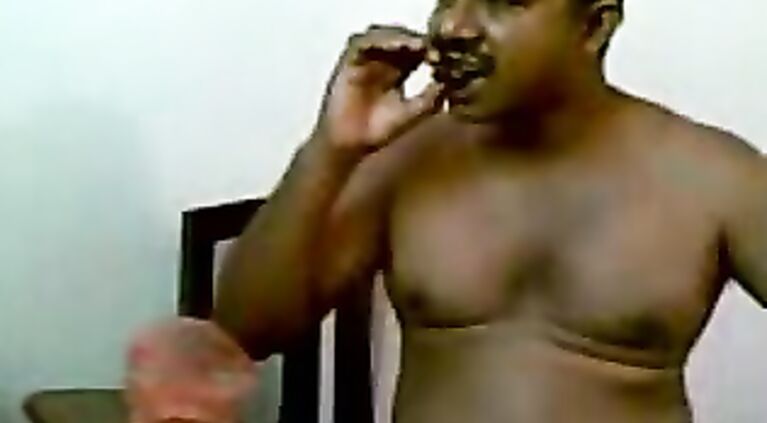 Married Srilankan couple enjoy foreplay session while drinking with their friends.