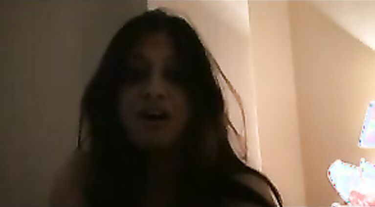 Indian wife in toilet before taking shower recording her naked selfie video while rubbing her pussy