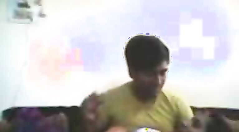 Indian college couple Deepti and Tinku enjoying foreplay session in lounge recorded on cam.