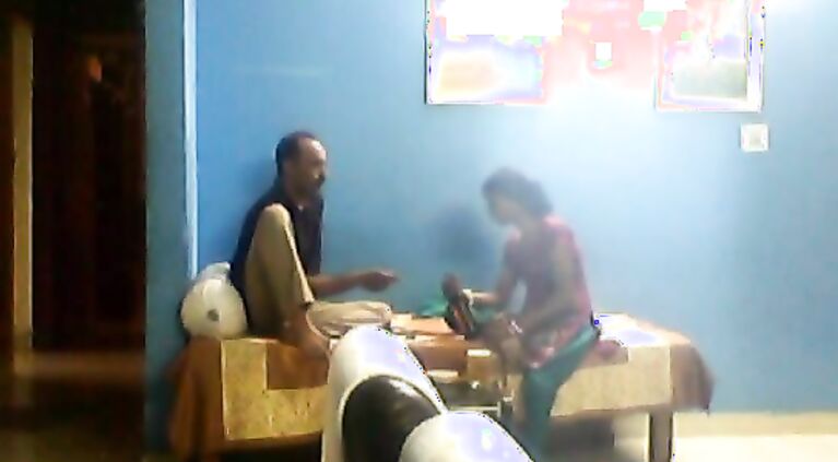 Sexy couple having a great fun in hotel room