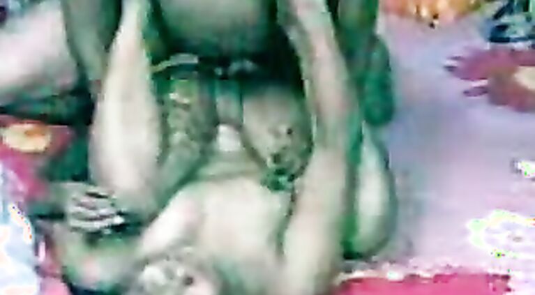 Mumbai MILF wife getting fucked hard by her horny husband with cushion under her ass wrapping legs around waist moaning loudly in their kholi!.