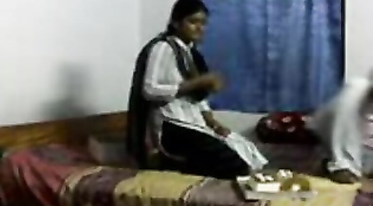 Sexy Cochin college girl giving horny expressions during hot sex with boyfriend who drills her clean shaven pussy and sucks her lovely boobs.