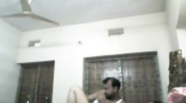 Desi couple from Meherpur showing big boobs while getting her tight clean shaven cunt fucked by horny husband in missionary position in this MMS.