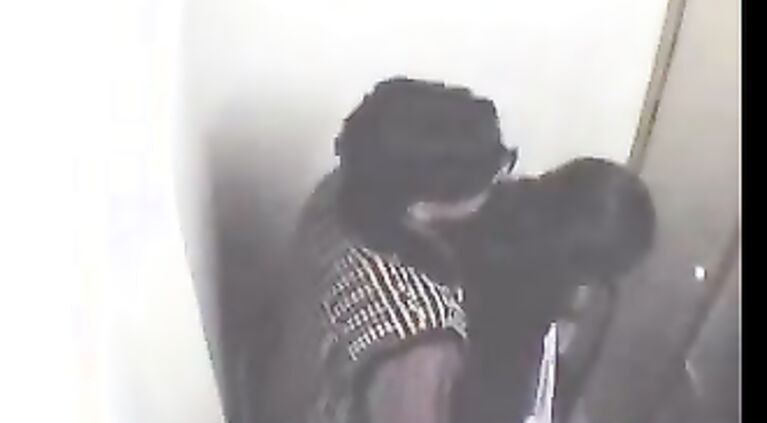 cleavage in black lingerie while sucking her boyfriend cock during oral sex foreplay in this MMS
