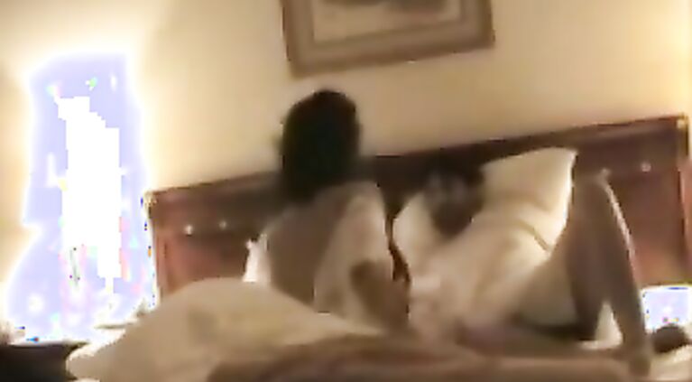 Hot Saudi couple enjoying sex on their honeymoon night.