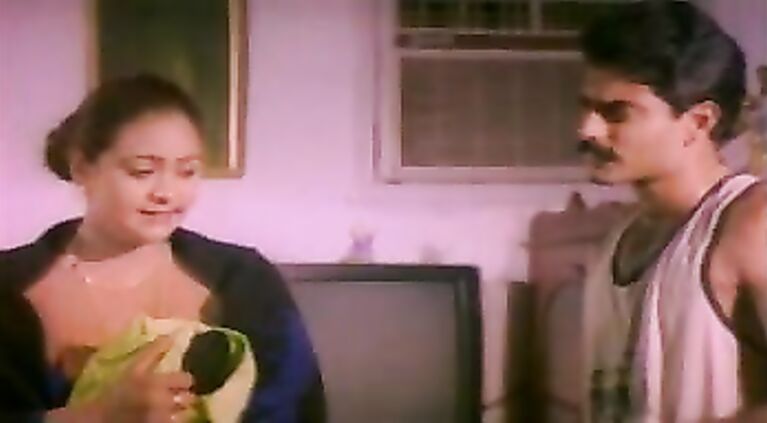 Newly married Indian couple enjoying their pyaar ki pehli raat.