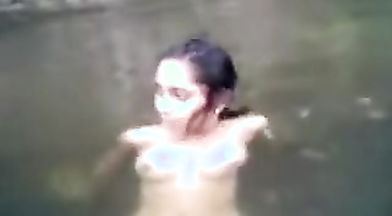 Public Full Nude River Bath.