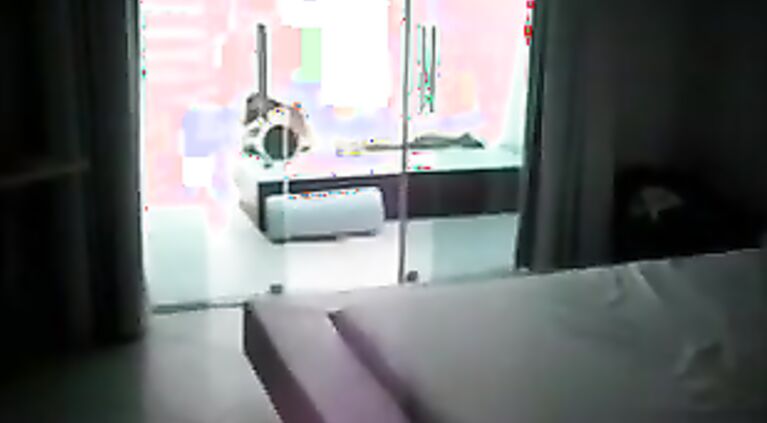 Fat ass Indian babe sunbathing at home.