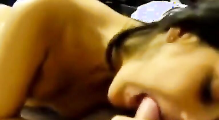 Indian amateur GF sucks cock.