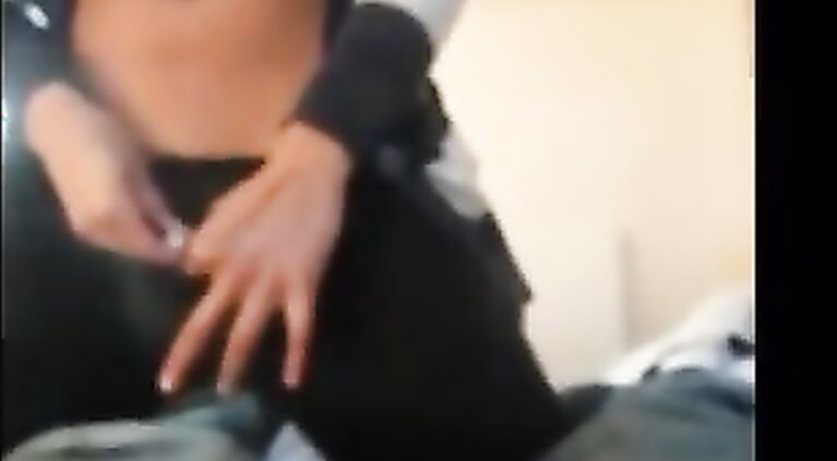 Indian hottie sucking white BF's hard dick.