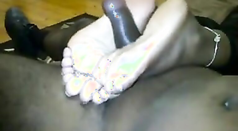 Cock Massage With Desi Feet.