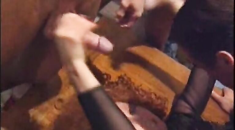 between his fat belly and small dick, did he really get it in
