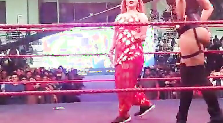 When Indan Lady Seducing REBEL ( Wrestler )