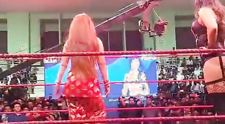 When Indan Lady Seducing REBEL ( Wrestler )