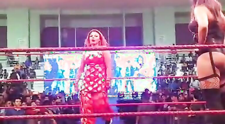 When Indan Lady Seducing REBEL ( Wrestler )