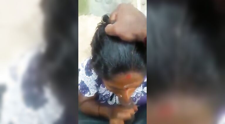 Indian Mom old Mature blowing her sons friend - Cum in mouth