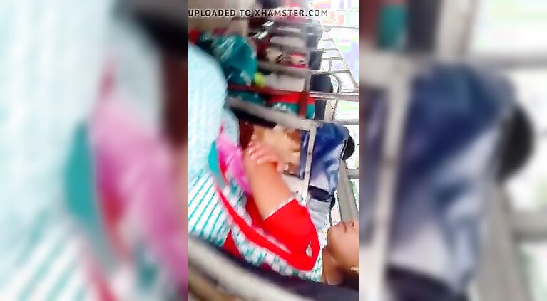 Indian teenage married girl beautiful side  view in bus (part 2)