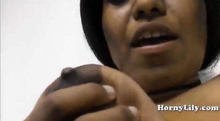 Tamil HOUSEWIFE spreads her hairy vagina and fucks her huge butt