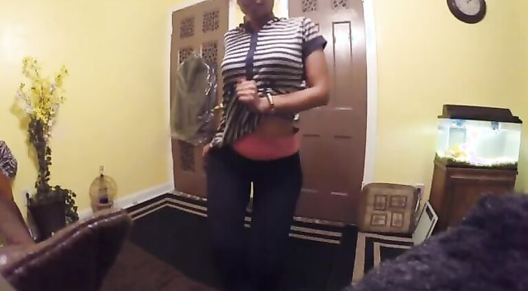 South Tamil Lily strips to show her huge butt