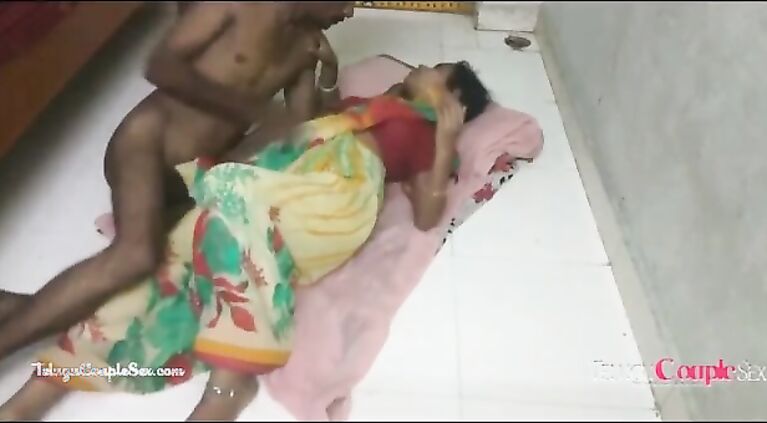 hindi telugu village couple making love passionate cute sex on the floor in saree