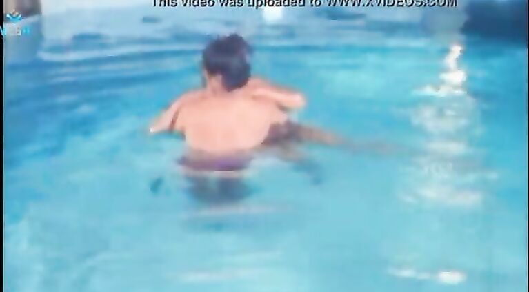 Unmarried Beautiful Couple Enjoying At Swim Pool
