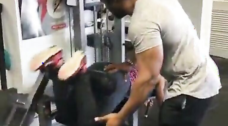 bhabhi in gym with trainer