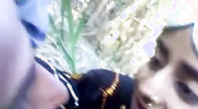 tamil man with beautifull teenage outdoor