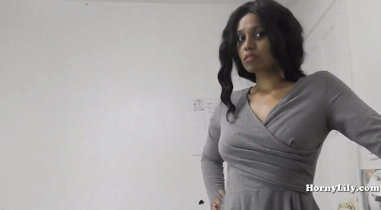 WIFE HornyLily shows her huge butt and pees roleplay