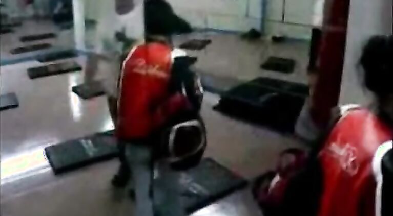 daring man has sex with trainer in the gym /100dates