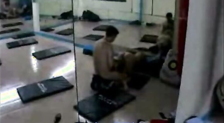 daring man has sex with trainer in the gym /100dates