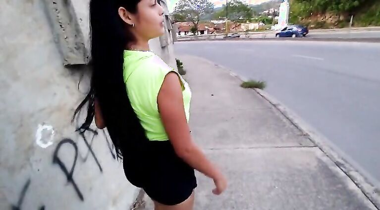 walking down the streets like a slut hooker looking for paid sex