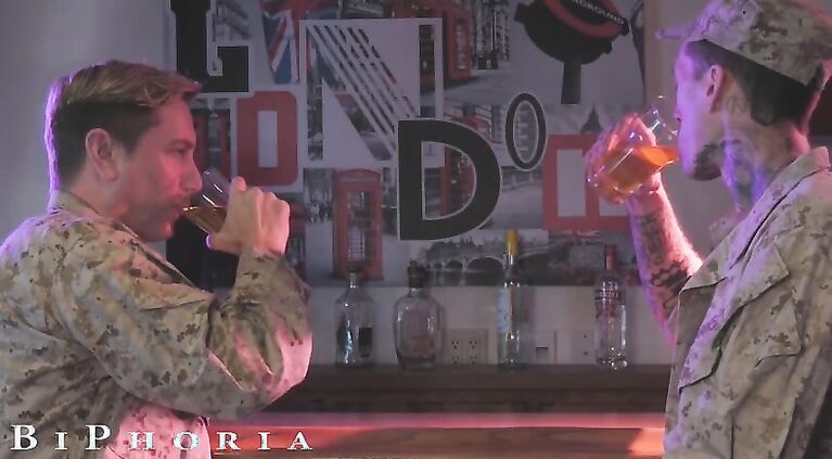 BiPhoria - Army Corps Fucks Lieutenant & His Housewife