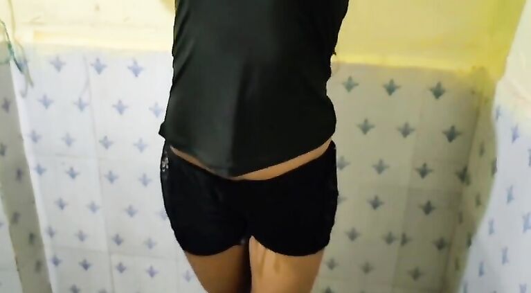 Tamil girl taking a shower and his step-brother fuck hard| mumbai|