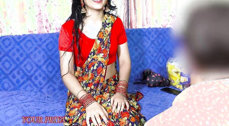 cute Desi Priya bhabhi teaches devar ji how to do fucking for the first time