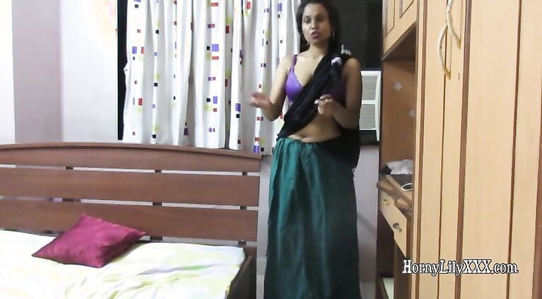HornyLily dirty-talking in Hindi and flashing her cunt POV roleplay