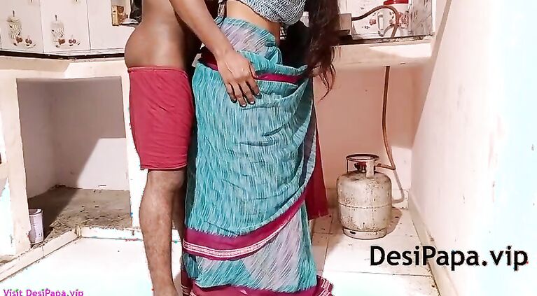 Tamil Bhabhi With Her Husband In Kitchen Fucking In Doggy
