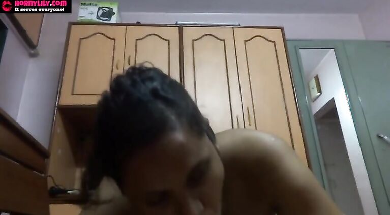 Desi Sex Movie Of Gf Pornstar Babysitter Lily Sucking A Toy Masturbating