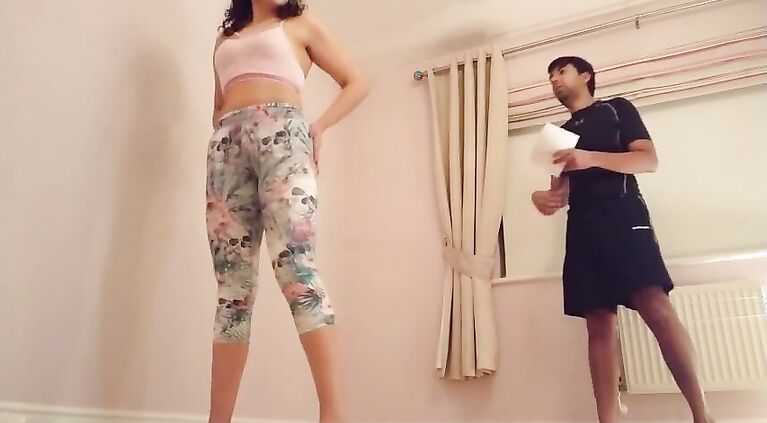 Teenage tricked into getting naked for personal trainer and sucking his dick