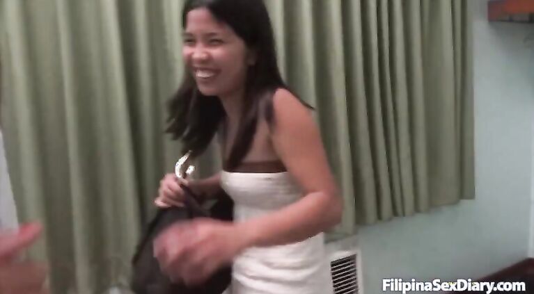 ASIANSEXDIARY Two Petite Filipina Girls Tag Team Lucky Foreigner