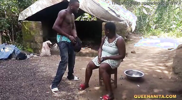 While Sitting At My step Grannie's Backyard Chatting With My Boyfriend To Come Me Not Knowing I Was Sitting Naked One Of The Village Local Public Vagina Champion Was Watching My Local Cunt Then He Deceived And Fucked Me