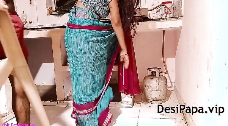 Tamil Bhabhi With Her Husband In Kitchen Fucking In Doggystyle