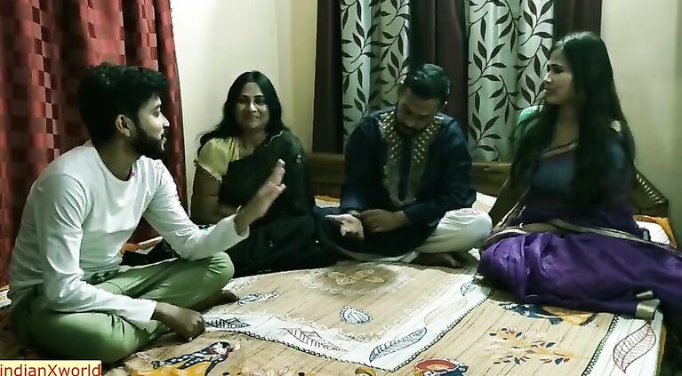 Amazing sexy sex..Tamil cute bhabhi swaping with Hindi cute family sex