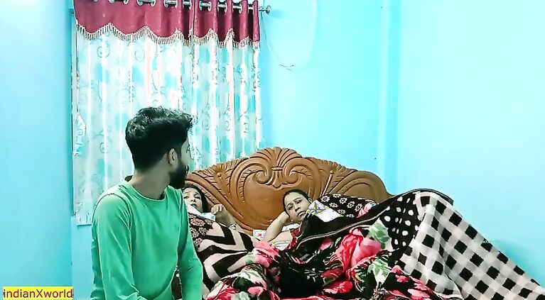 Indian cute boy fucking two sexy girls together! Desi 3some sex