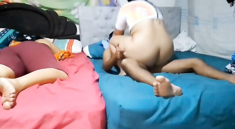 stepson fucks his stepmother hard while his stepsister rests