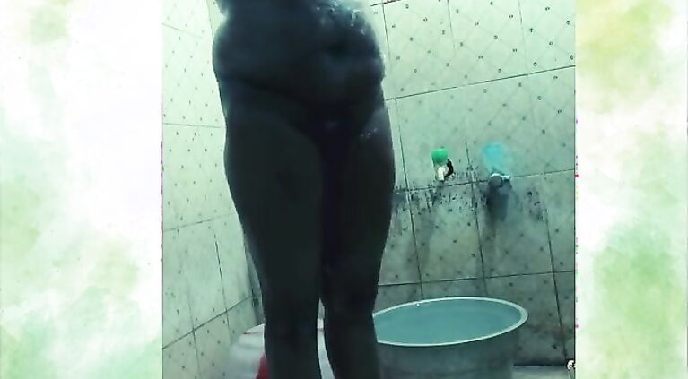 Indian lady Bathing film