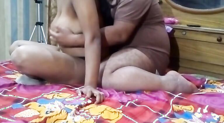 Enjoying licking Tamil amateur's huge natural tits