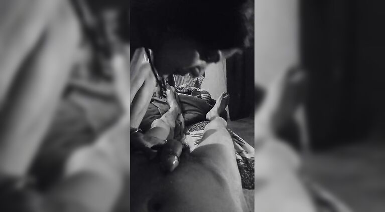 Real sex in night with lover in flashlight